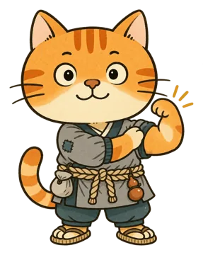 猫 · 力こぶ